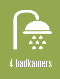 vakantiehuis met 4 badkamers