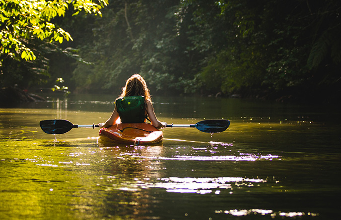 kayakken in de ardennen